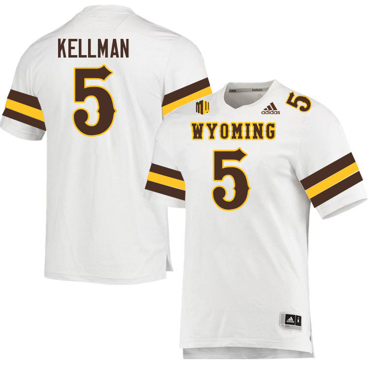 Wyoming Cowboys #5 Terron Kellman College Football Jerseys,Uniforms-White Wyoming Cowboys #5 Terron Kellman College Football Jerseys,Uniforms-White